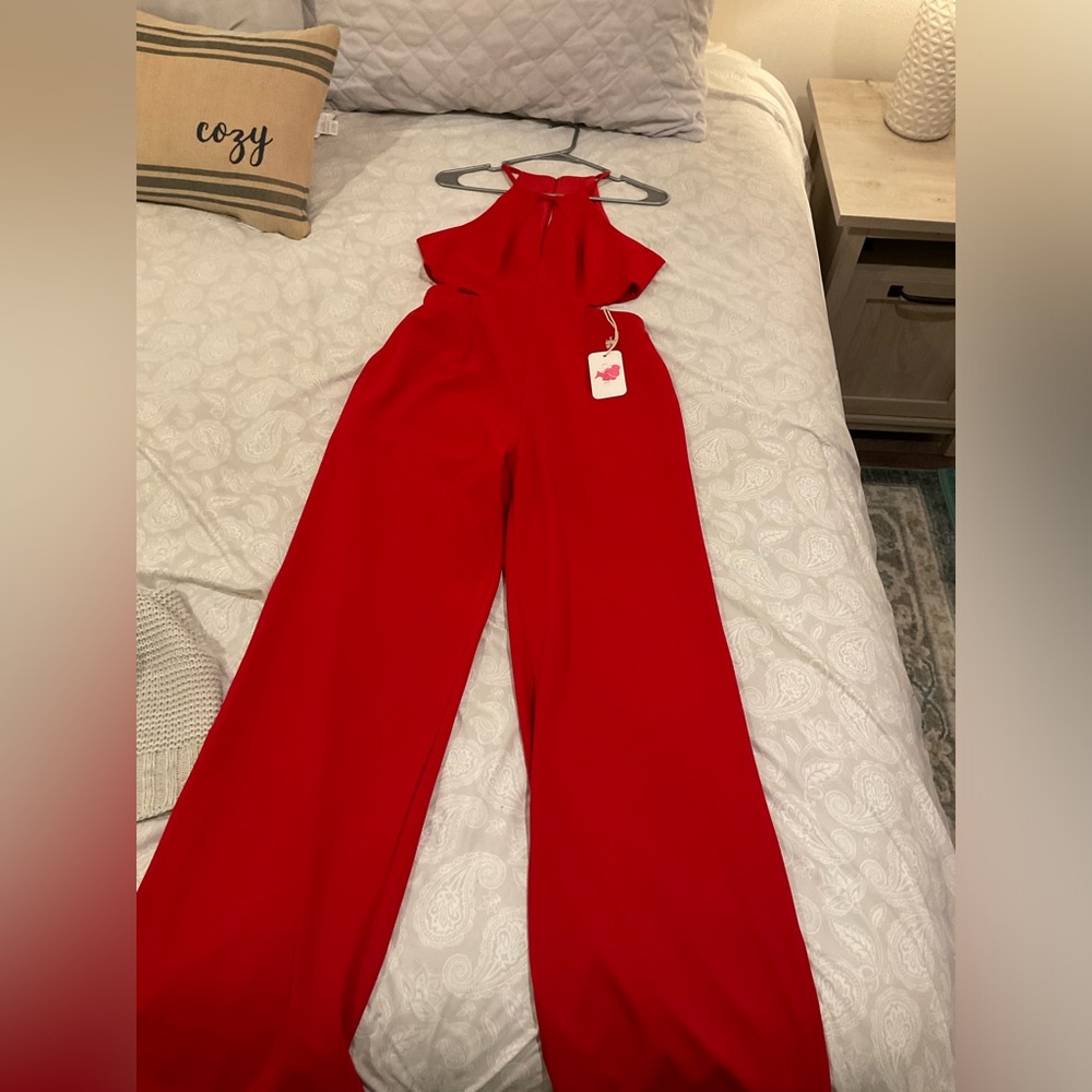 Latiste Red Pant Jumpsuit
